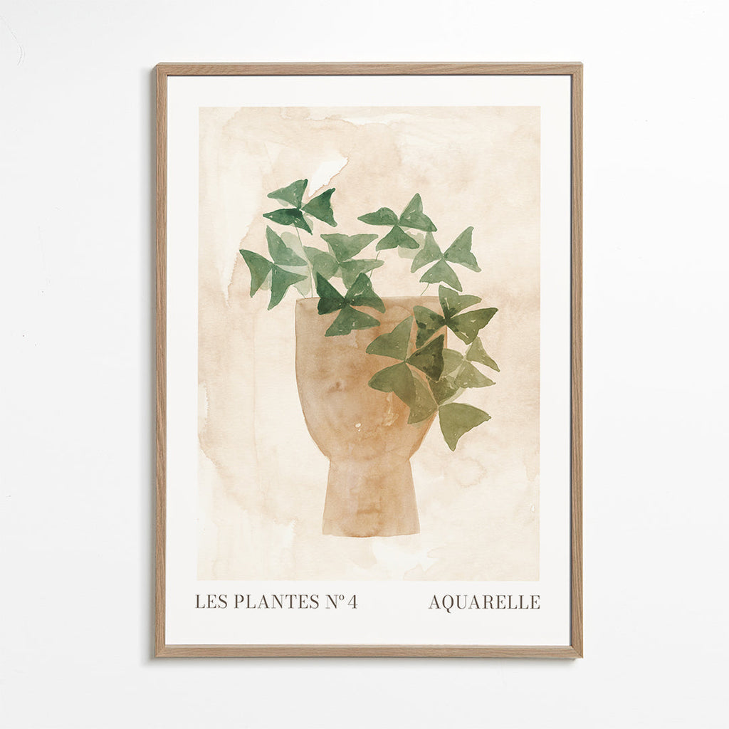 Botanický plakát zelené listy ve váze
