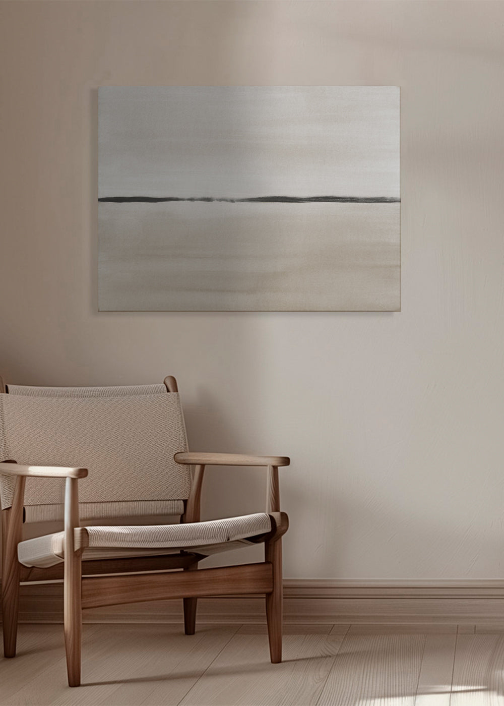 Minimalistický horizont v béžových tónech