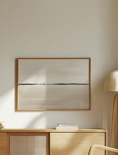 Minimalistický horizont v béžových tónech