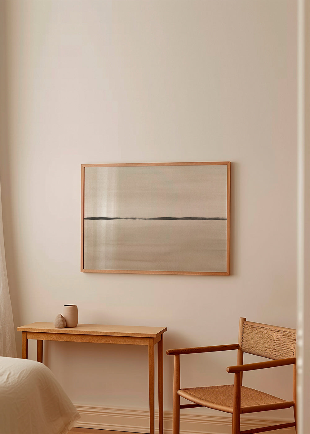 Minimalistický horizont v béžových tónech