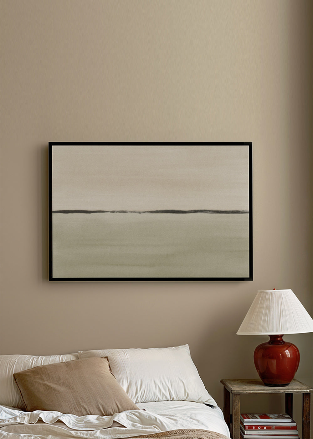 Krajinářské umění: minimalistický olivový horizont