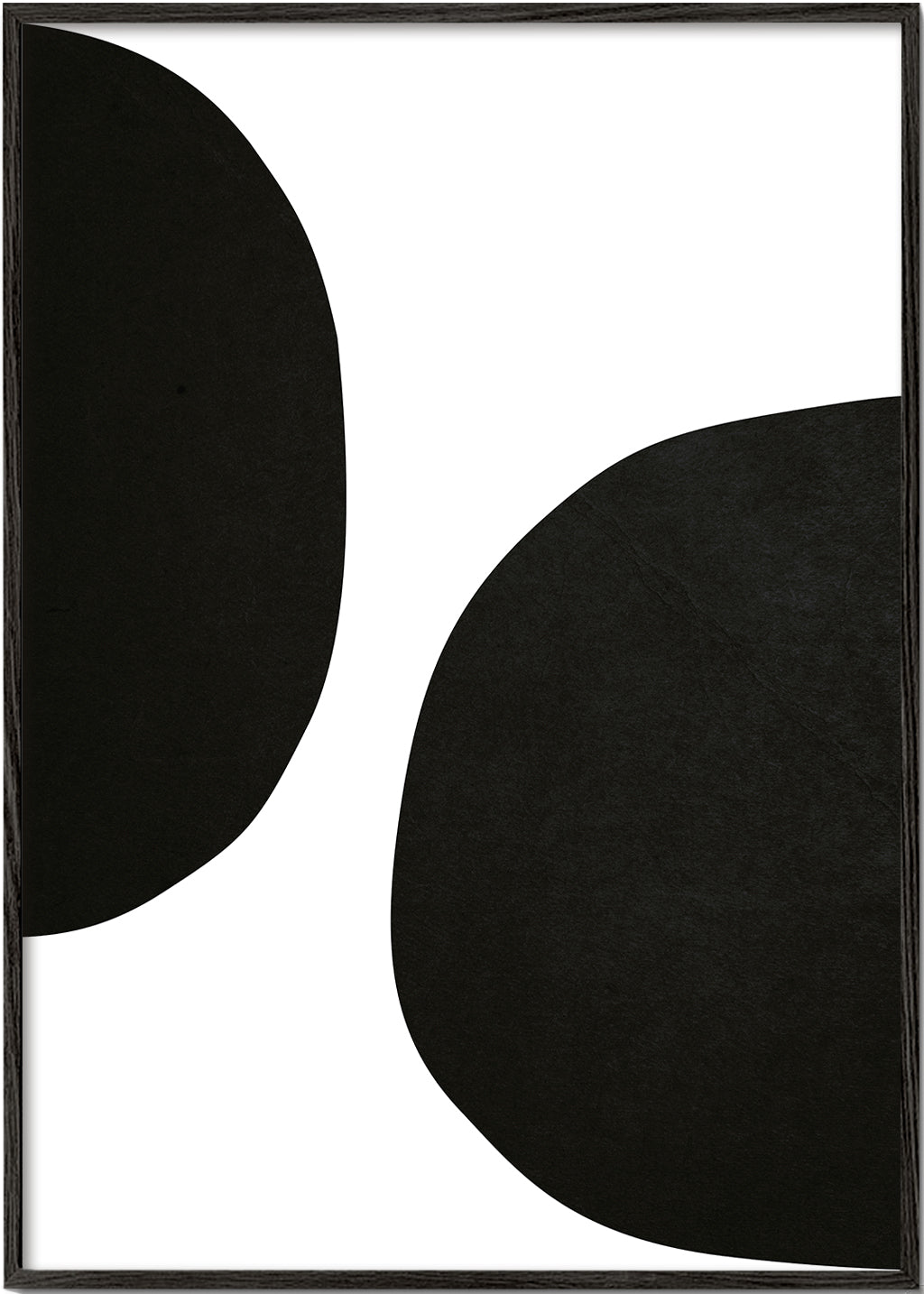 Minimalistický design s organickými černými tvary