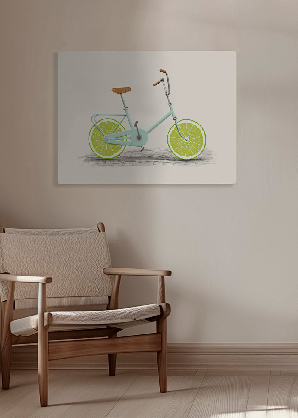 Ilustrace kola s kolečky z limetky