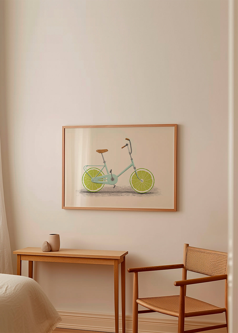 Ilustrace kola s kolečky z limetky