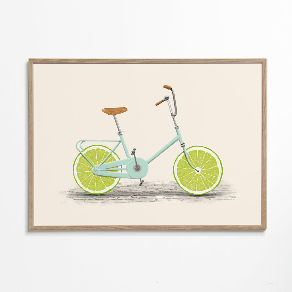 Ilustrace kola s kolečky z limetky