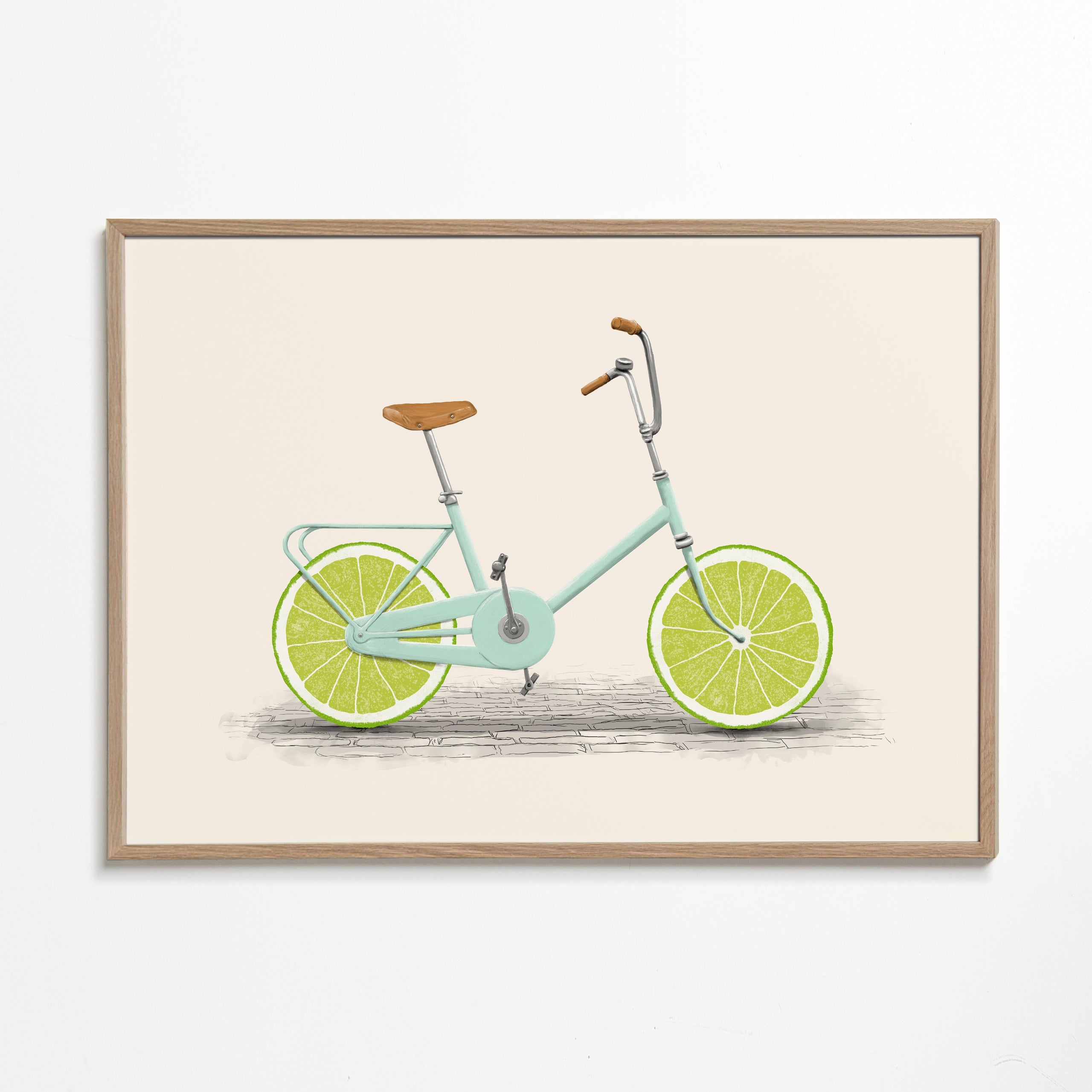 Ilustrace kola s kolečky z limetky