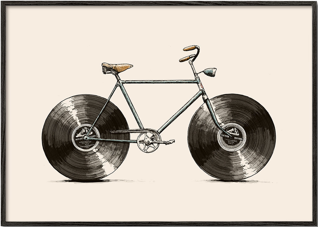 Ilustrace kola s vinylovými koly