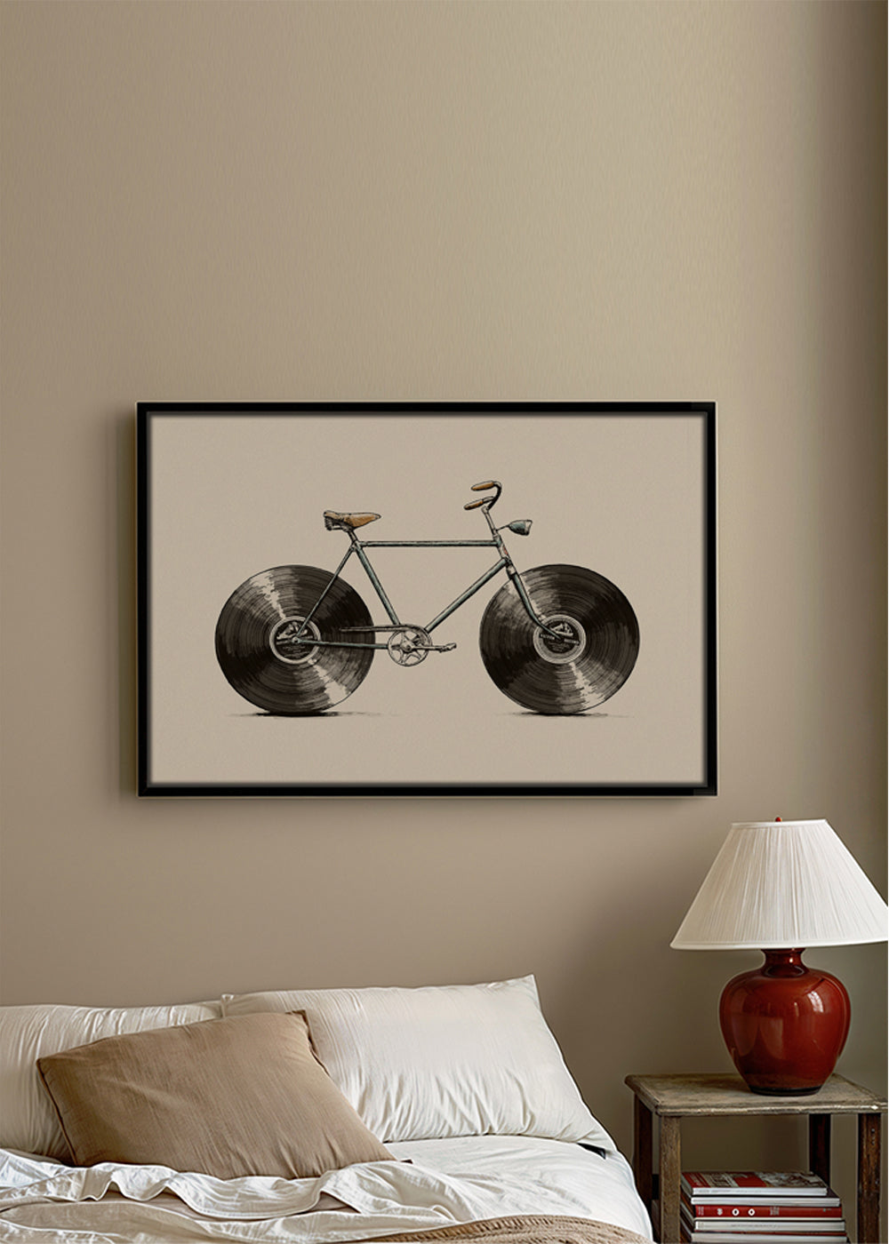 Ilustrace kola s vinylovými koly