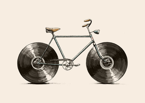 Ilustrace kola s vinylovými koly
