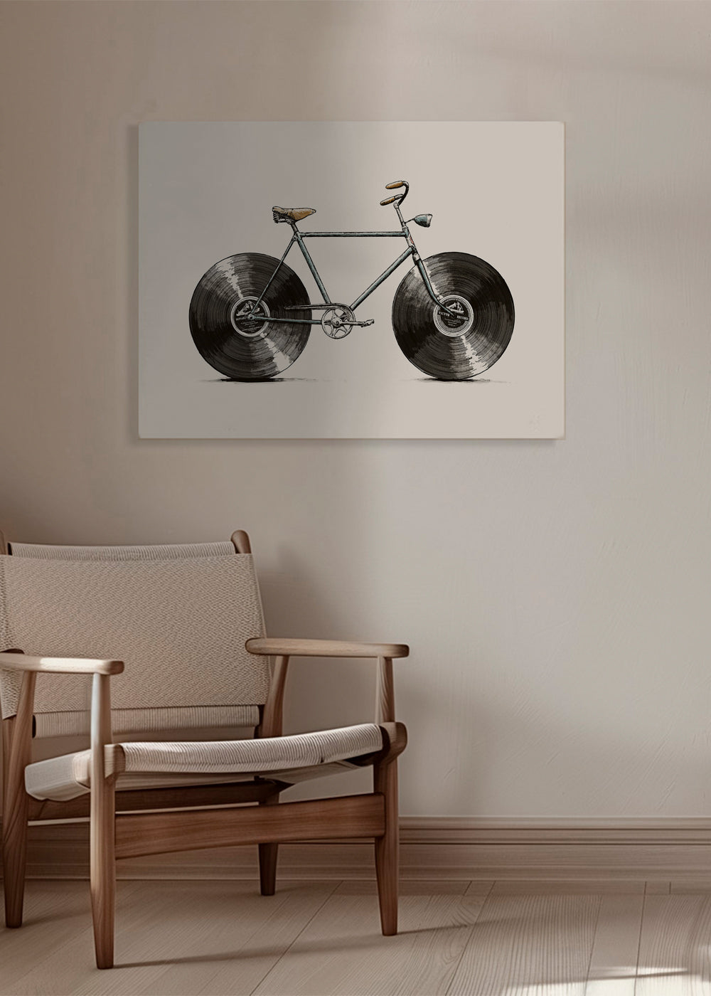 Ilustrace kola s vinylovými koly