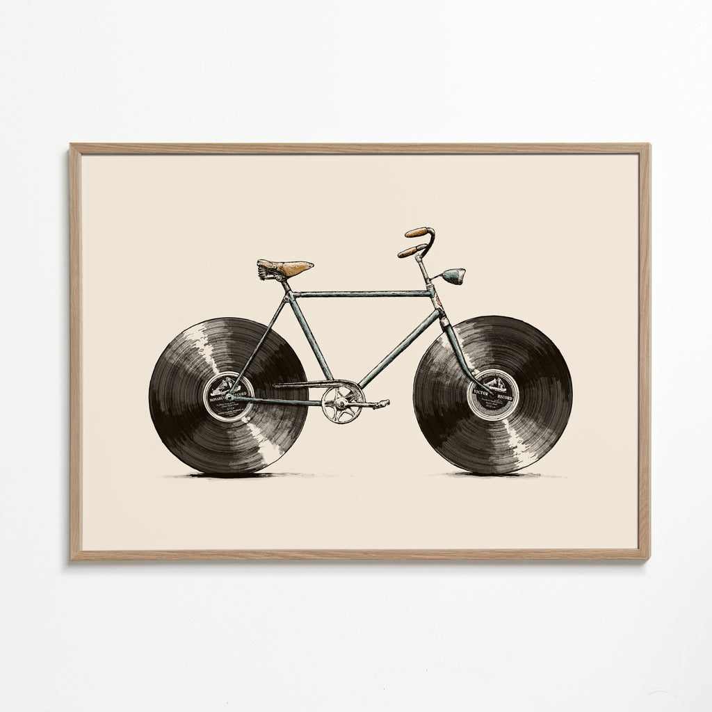 Ilustrace kola s vinylovými koly