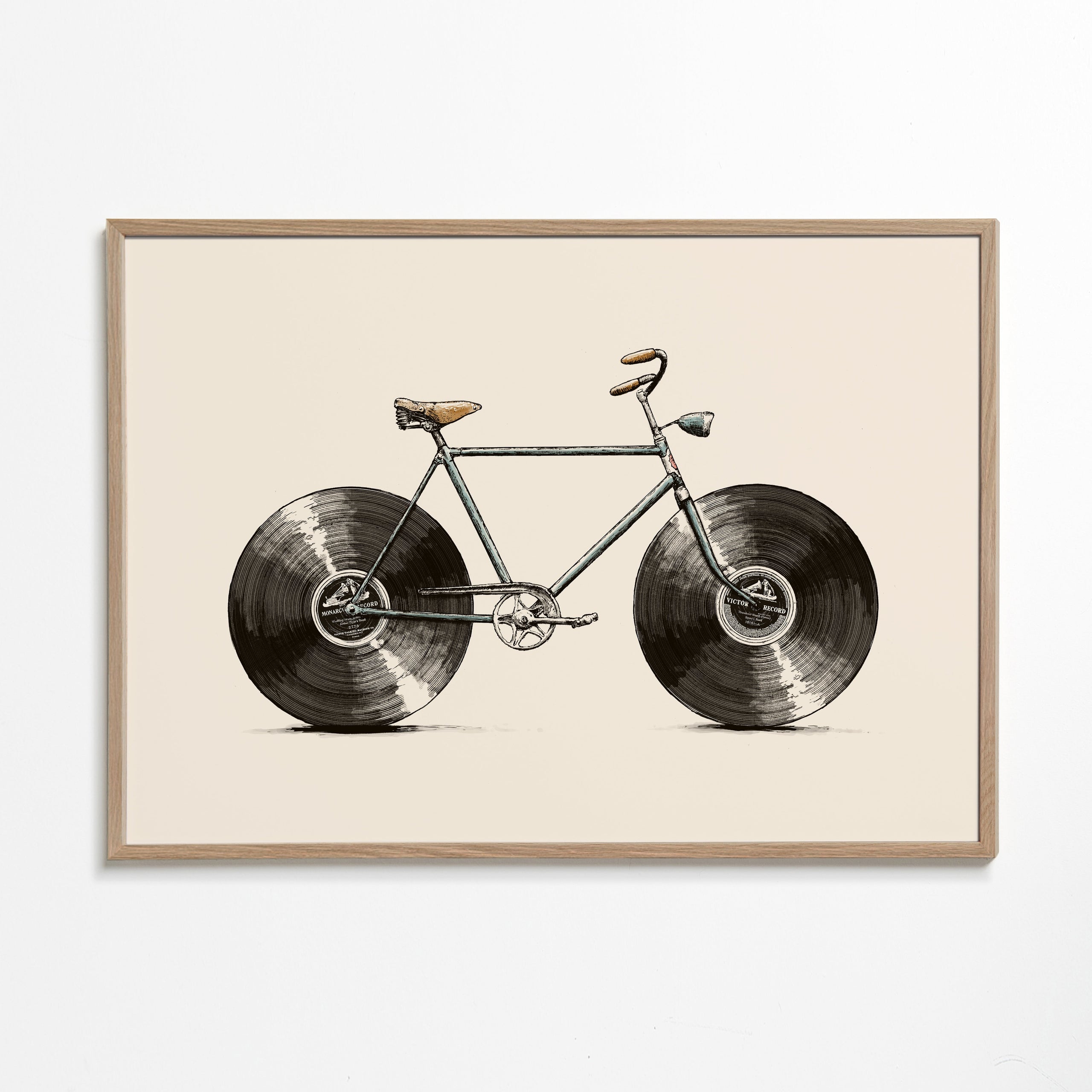 Ilustrace kola s vinylovými koly
