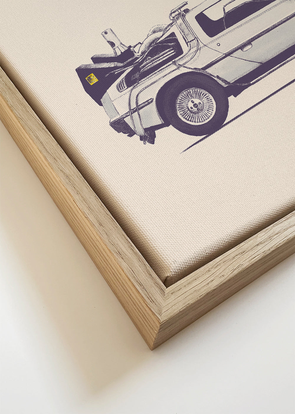 Vintage obraz auto DeLorean z boku