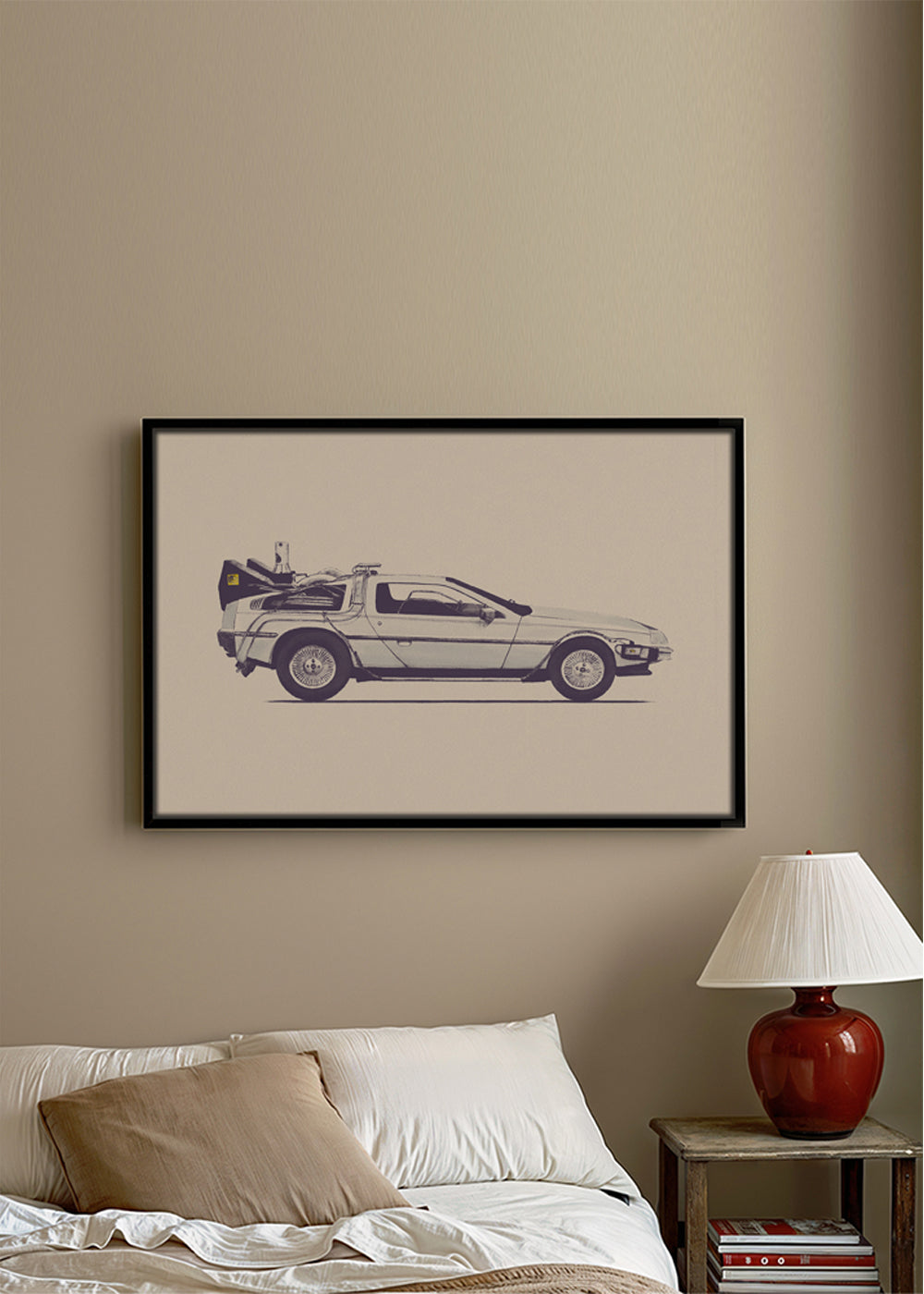 Vintage obraz auto DeLorean z boku