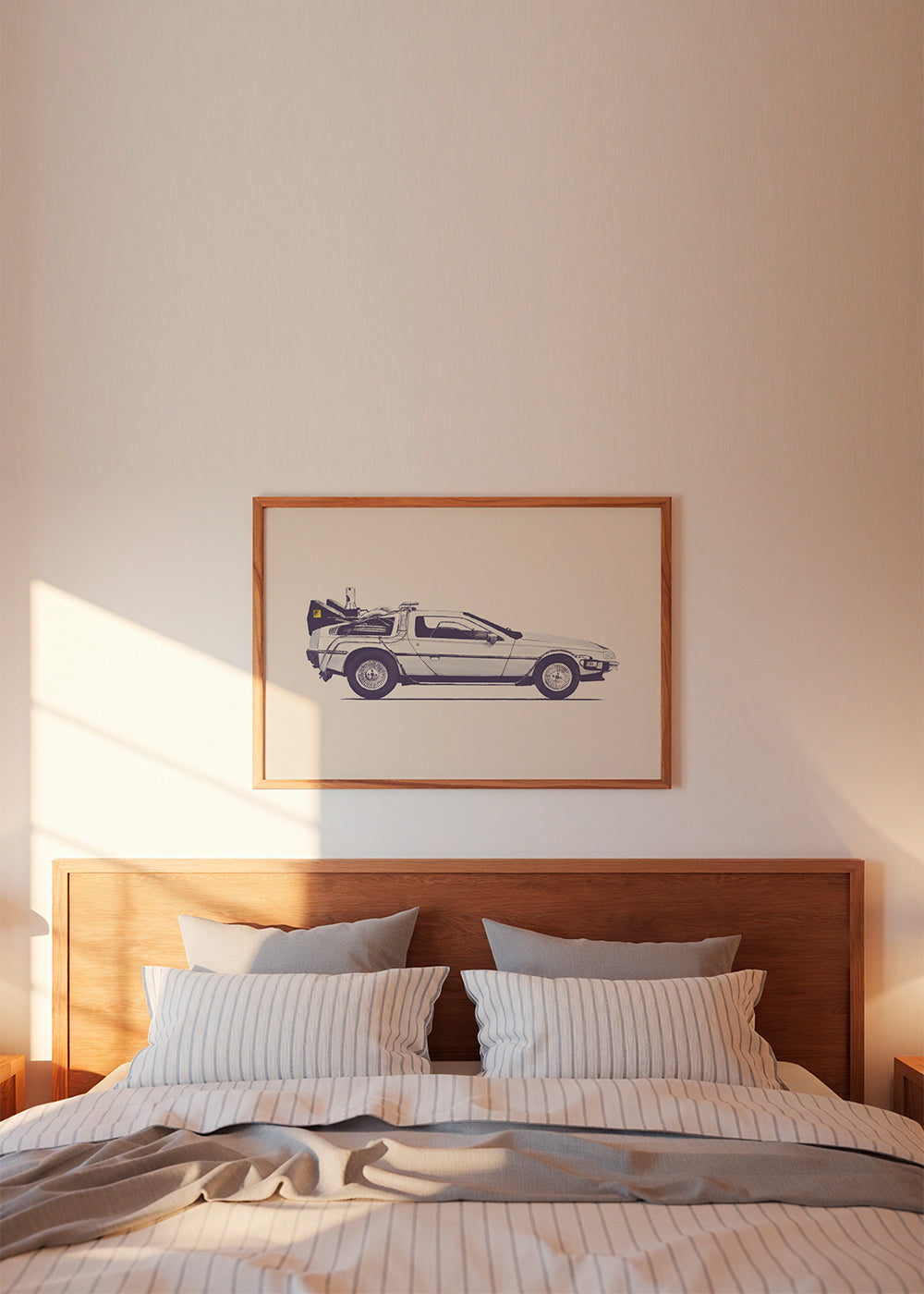 Vintage obraz auto DeLorean z boku