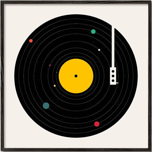 Vintage plakát s vinylovou grafikou