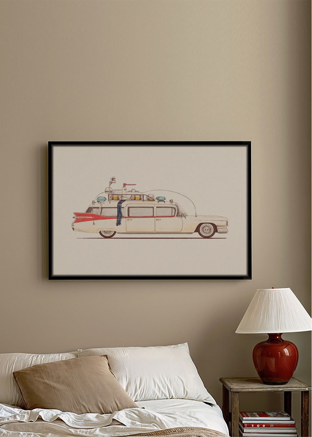 Vintage auto ilustrace