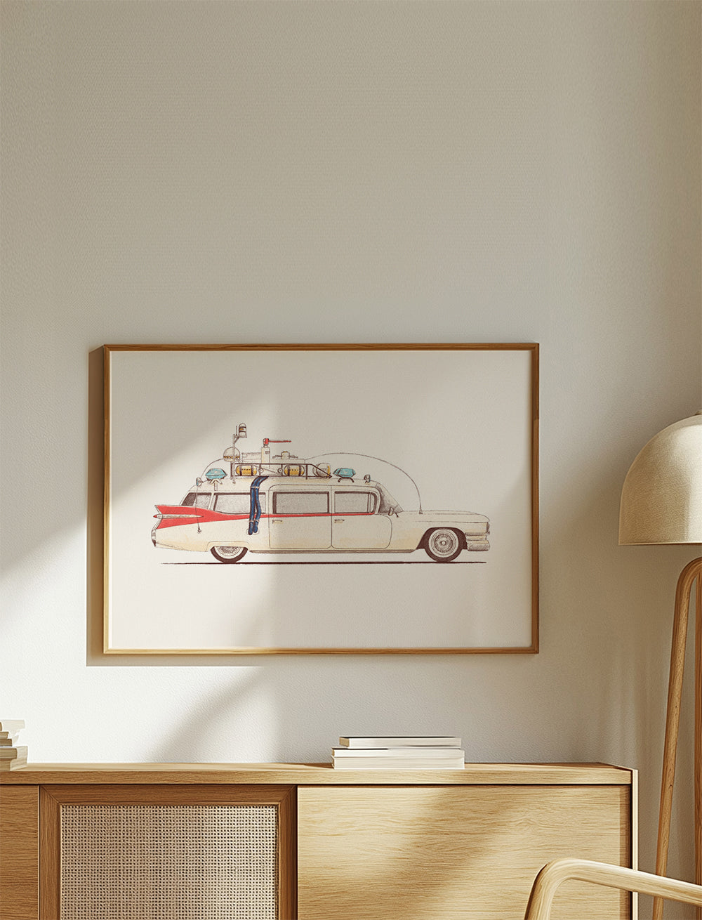 Vintage auto ilustrace