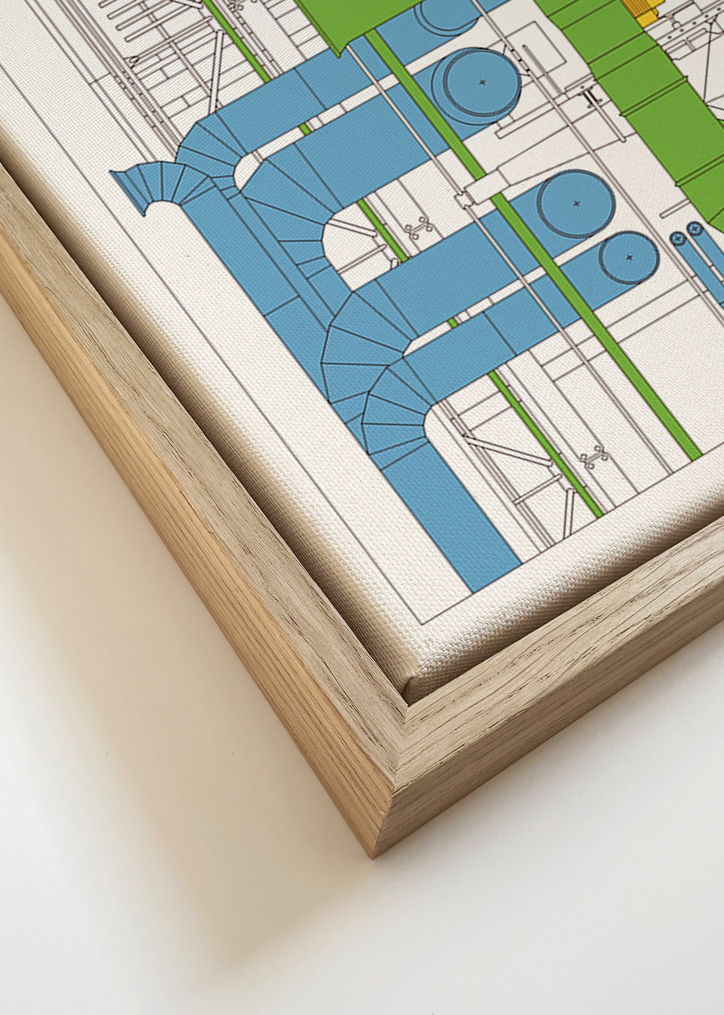 Městské umění Centre Pompidou, architektonický diagram