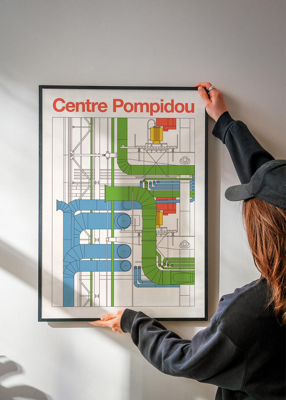 Městské umění Centre Pompidou, architektonický diagram