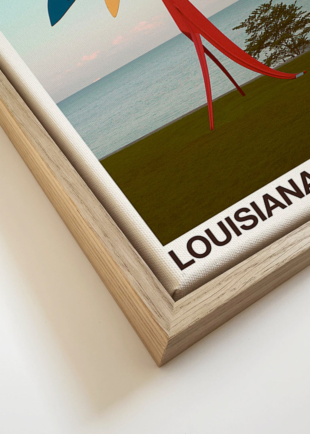Cestovní plakát Louisiana se sochařským mobilem