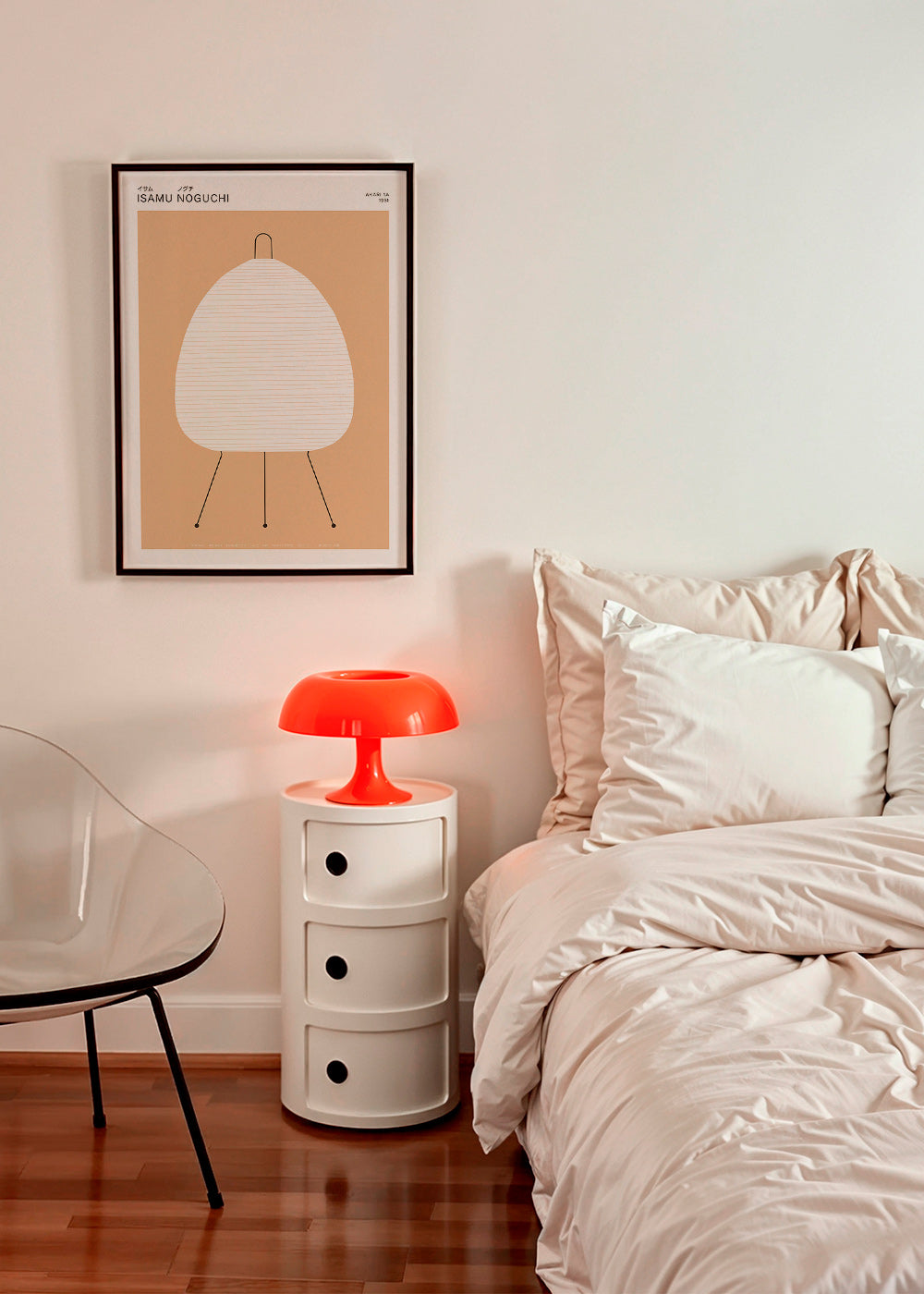 Minimalistický obraz Noguchi lampa Akari
