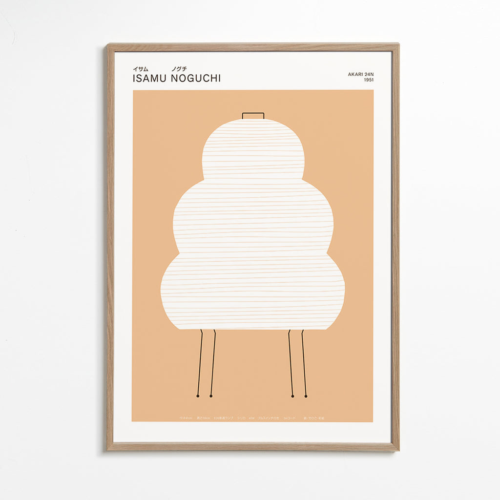 Ilustrace Noguchi Akari v minimalistických liniích