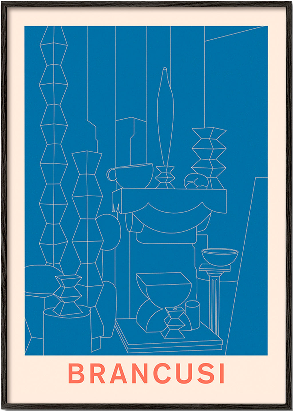 Geometrická ilustrace Brancusi