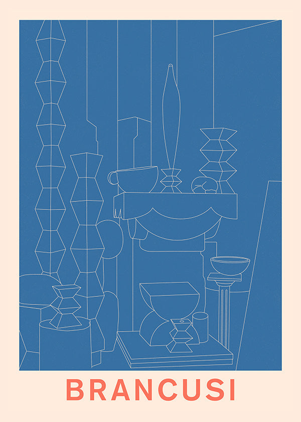 Geometrická ilustrace Brancusi