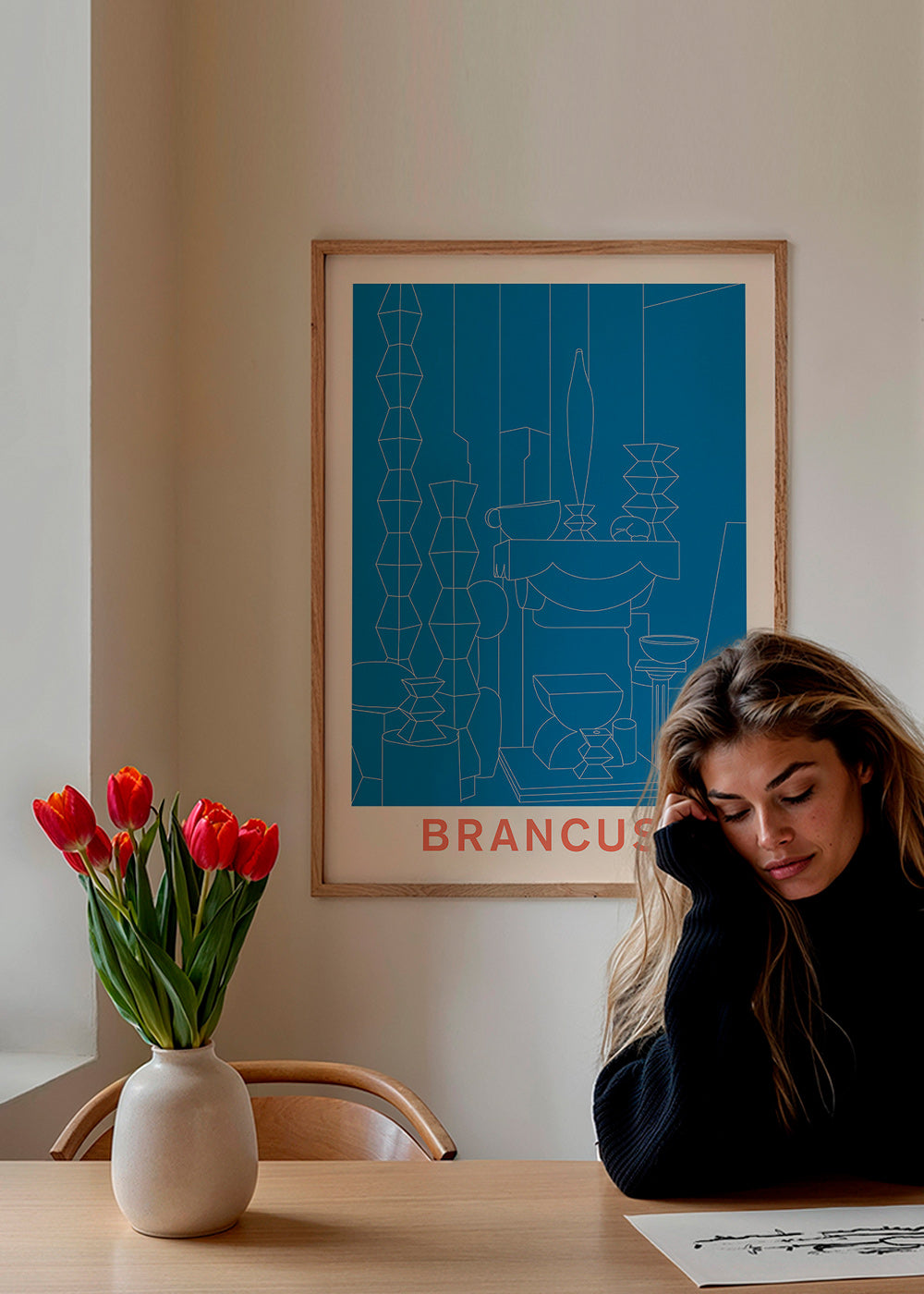Geometrická ilustrace Brancusi