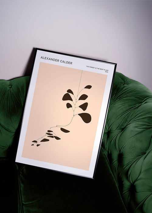 Botanický tisk Calder mobil černé listy