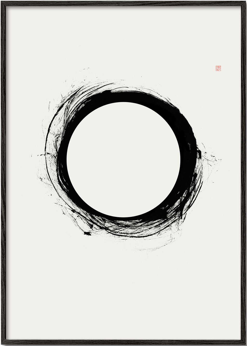 Minimalistický obraz s gestickým kruhem