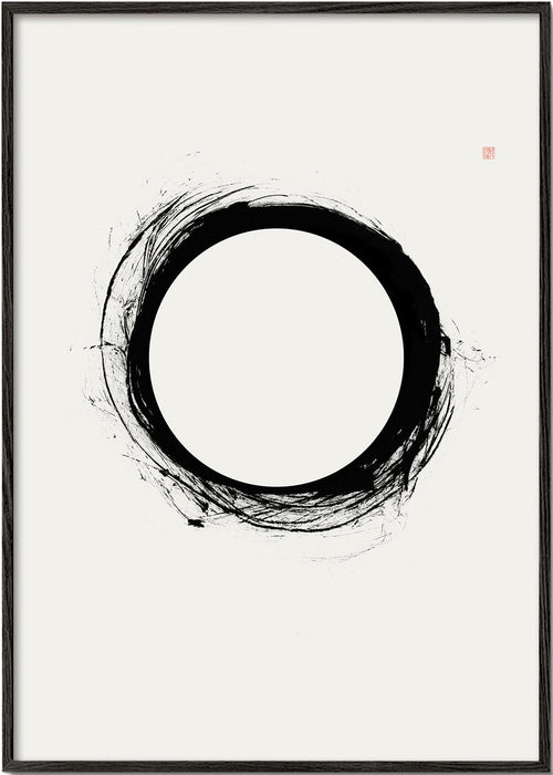 Minimalistický obraz s gestickým kruhem
