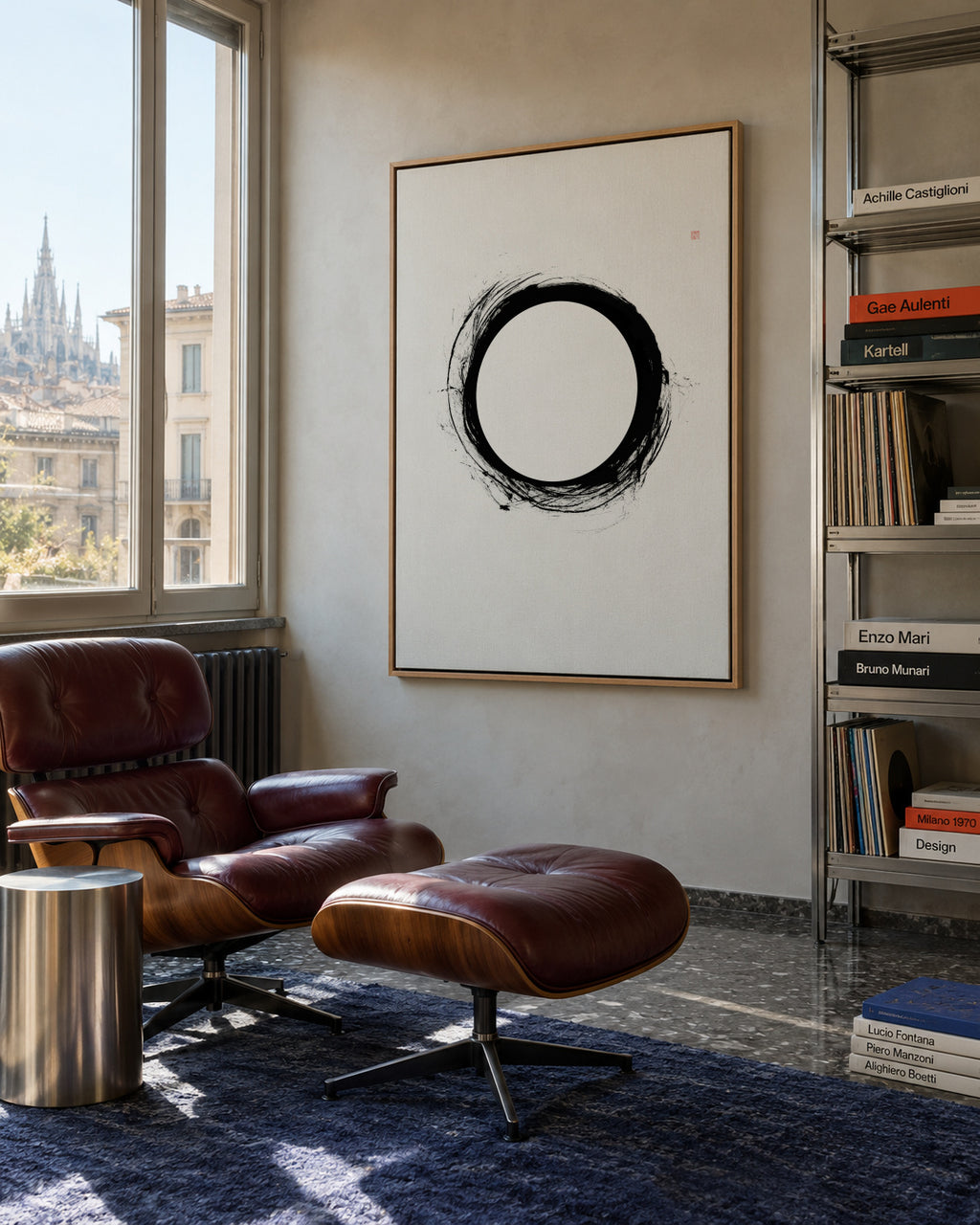 Eclipse - Framed canvas in an interior