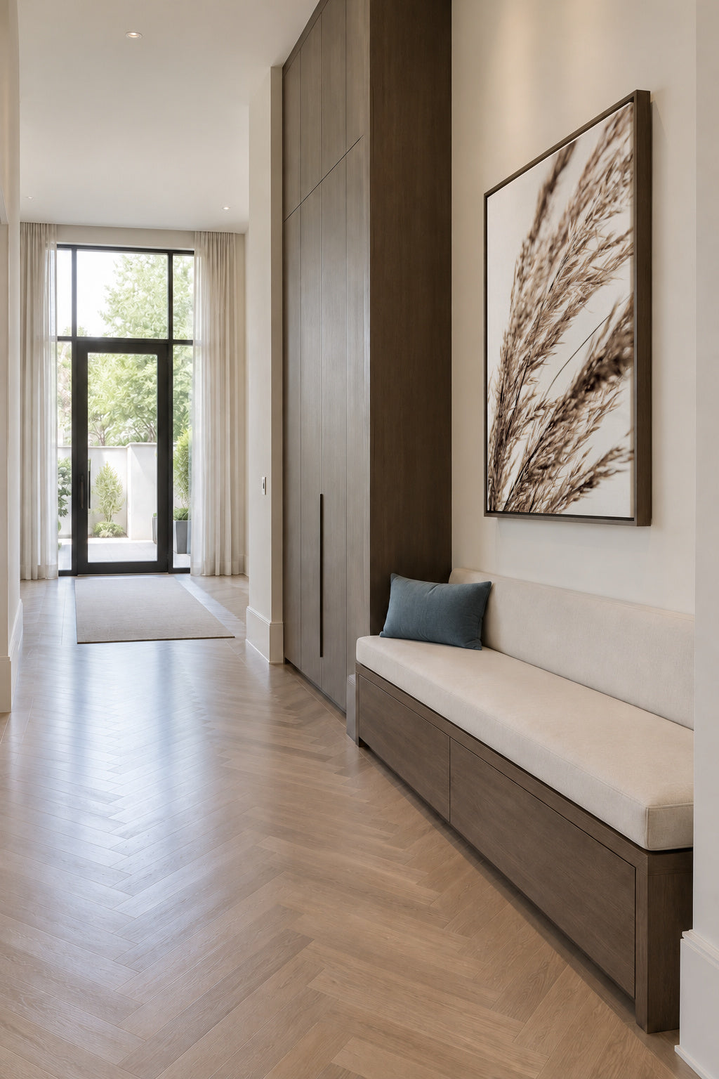 Grass 14 - Framed canvas in an interior