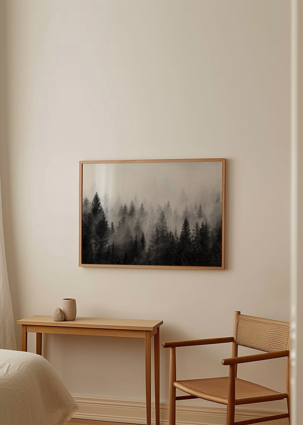 B&W Forrest - Framed poster in an interior