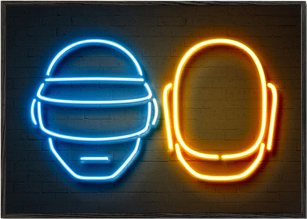 Vintage plakát helma neon