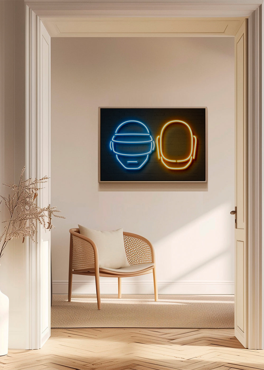 Vintage plakát helma neon