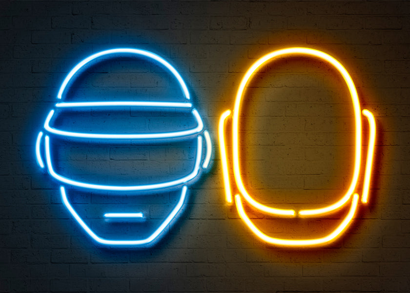 Vintage plakát helma neon