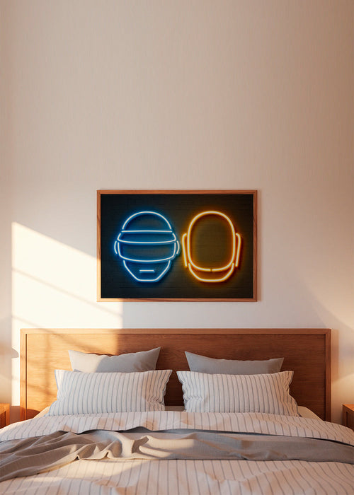 Vintage plakát helma neon