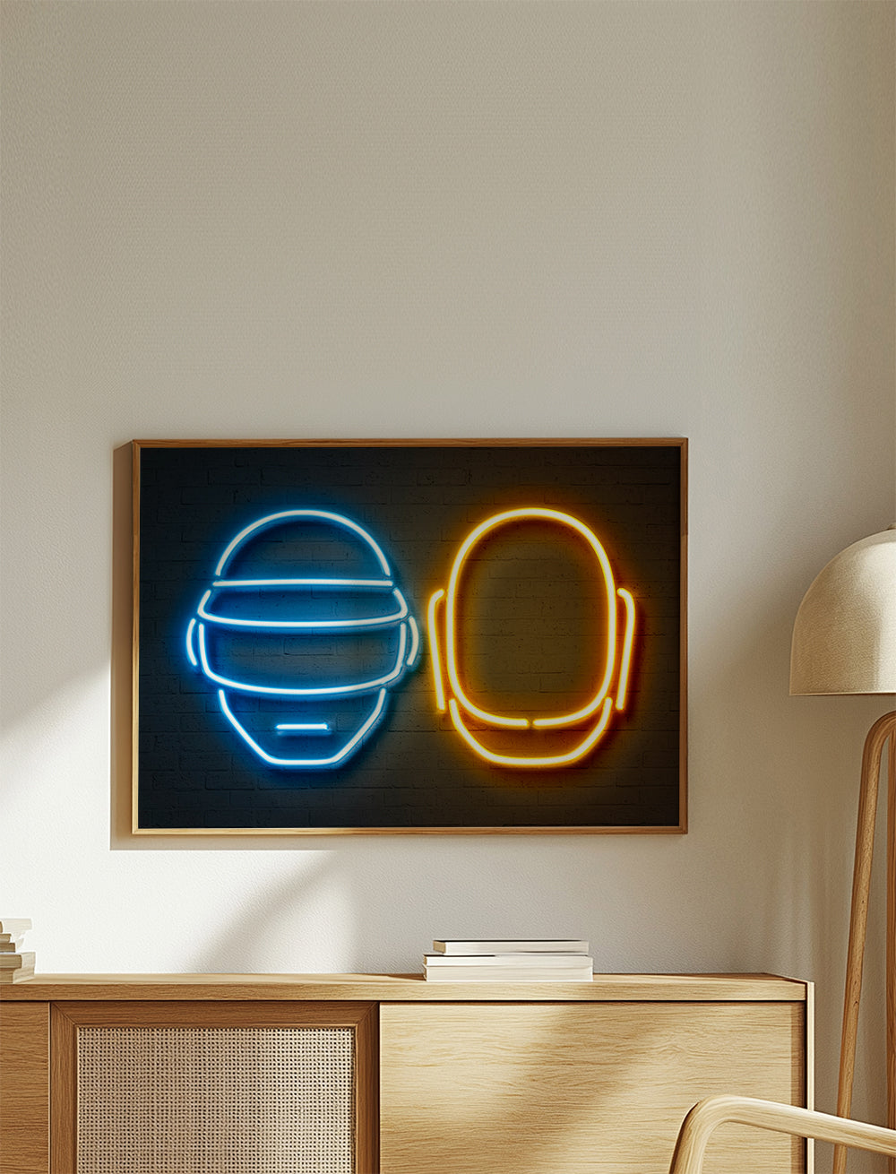Vintage plakát helma neon