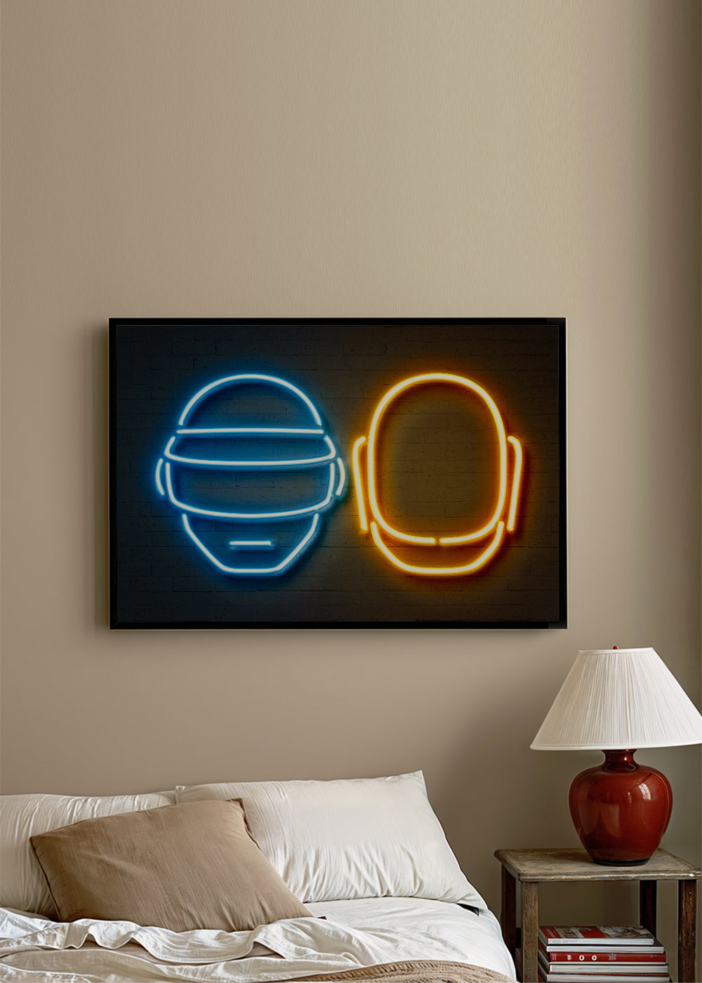 Vintage plakát helma neon