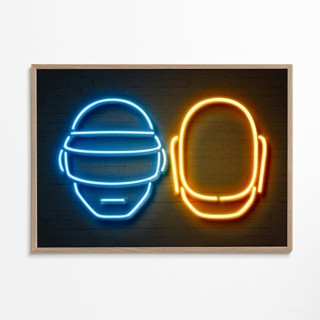 Vintage plakát helma neon