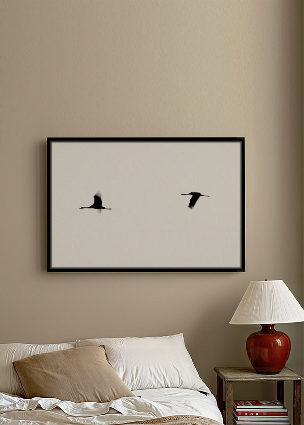 Obraz jeřábi v letu minimalistický