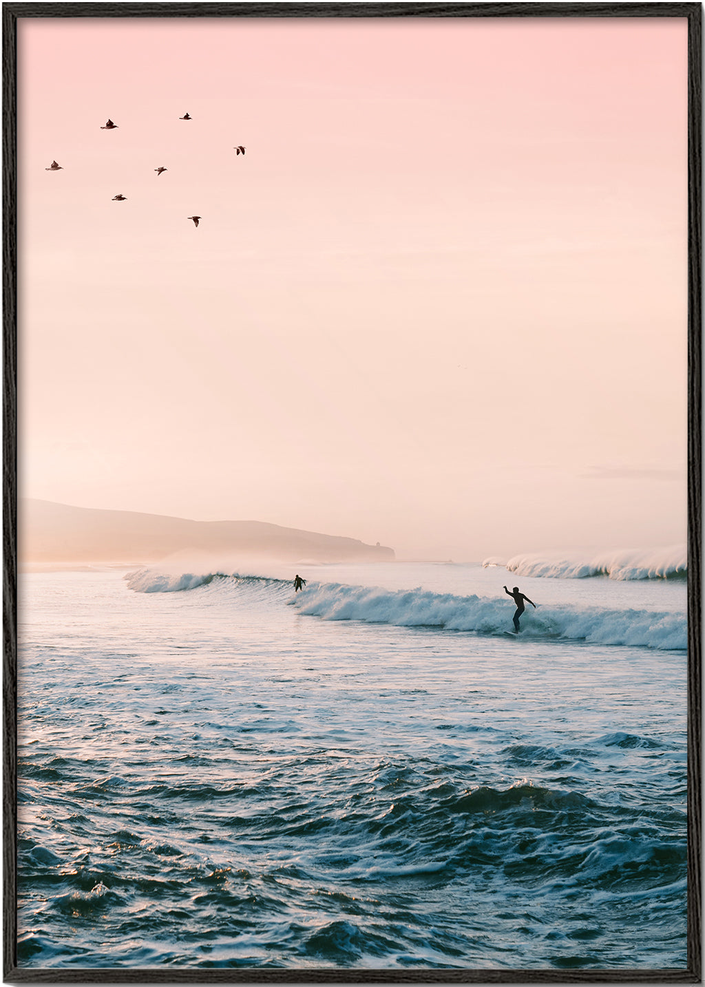Sportovní umění surf při východu slunce