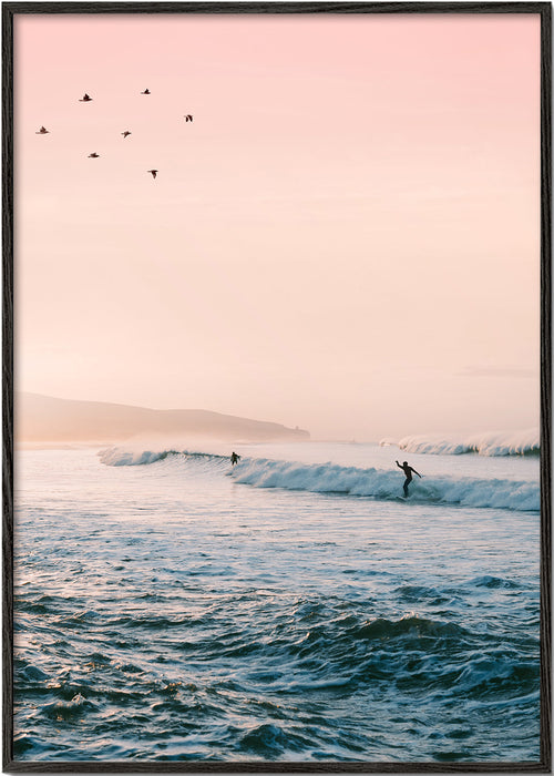 Sportovní umění surf při východu slunce