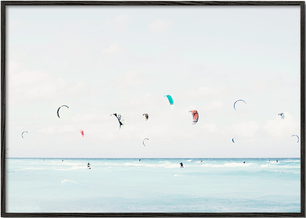Sportovní obraz kitesurf na klidném moři