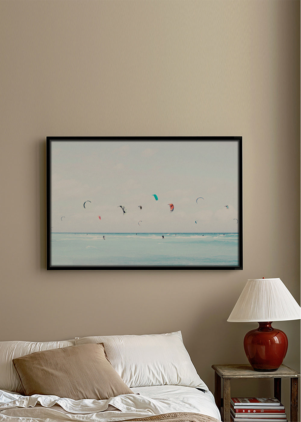 Sportovní obraz kitesurf na klidném moři