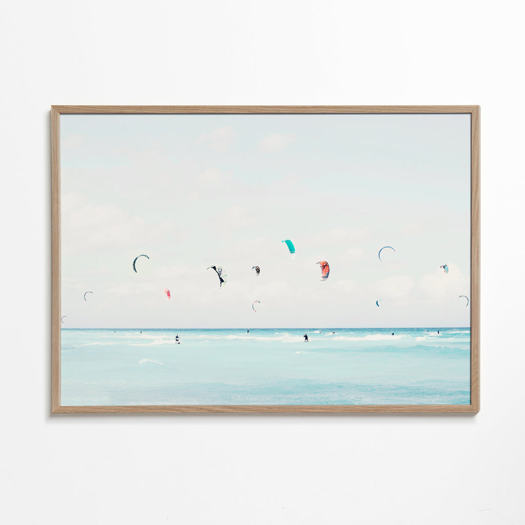 Sportovní obraz kitesurf na klidném moři