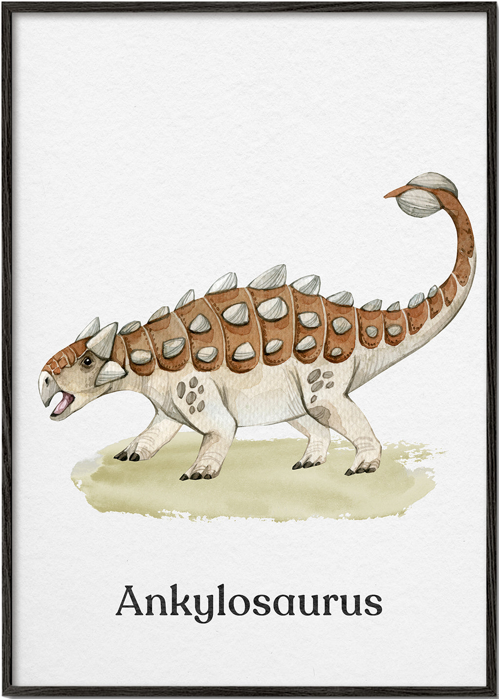 Ankylosaurus akvarel pro děti